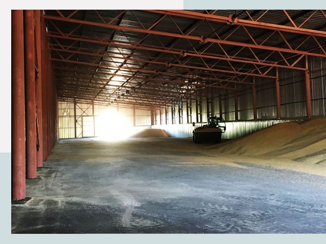 Строительство зернохранилищ в Назарово