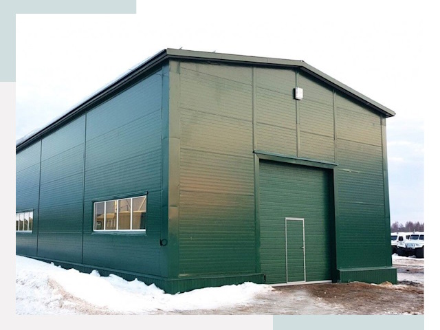 Двускатные ангары в Назарово