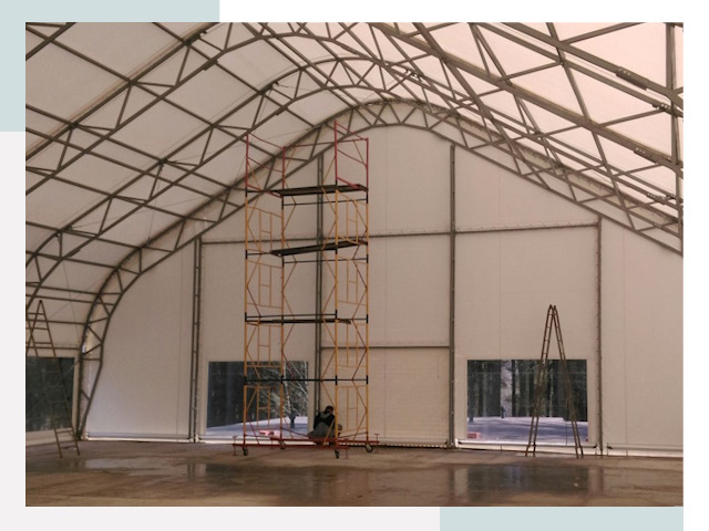 Шатровые ангары в Назарово