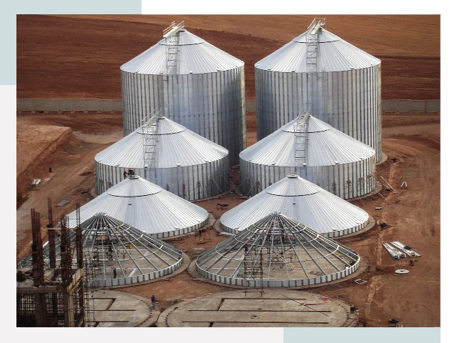 Строительство зерновых силосов в Назарово