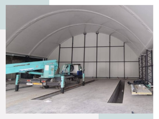 Внутреннее оснащение ангаров в Назарово