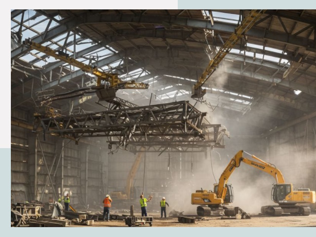 Демонтаж ангаров в Назарово от 617 руб. за м²